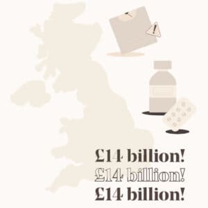 map of the uk with £14 billion written across it.