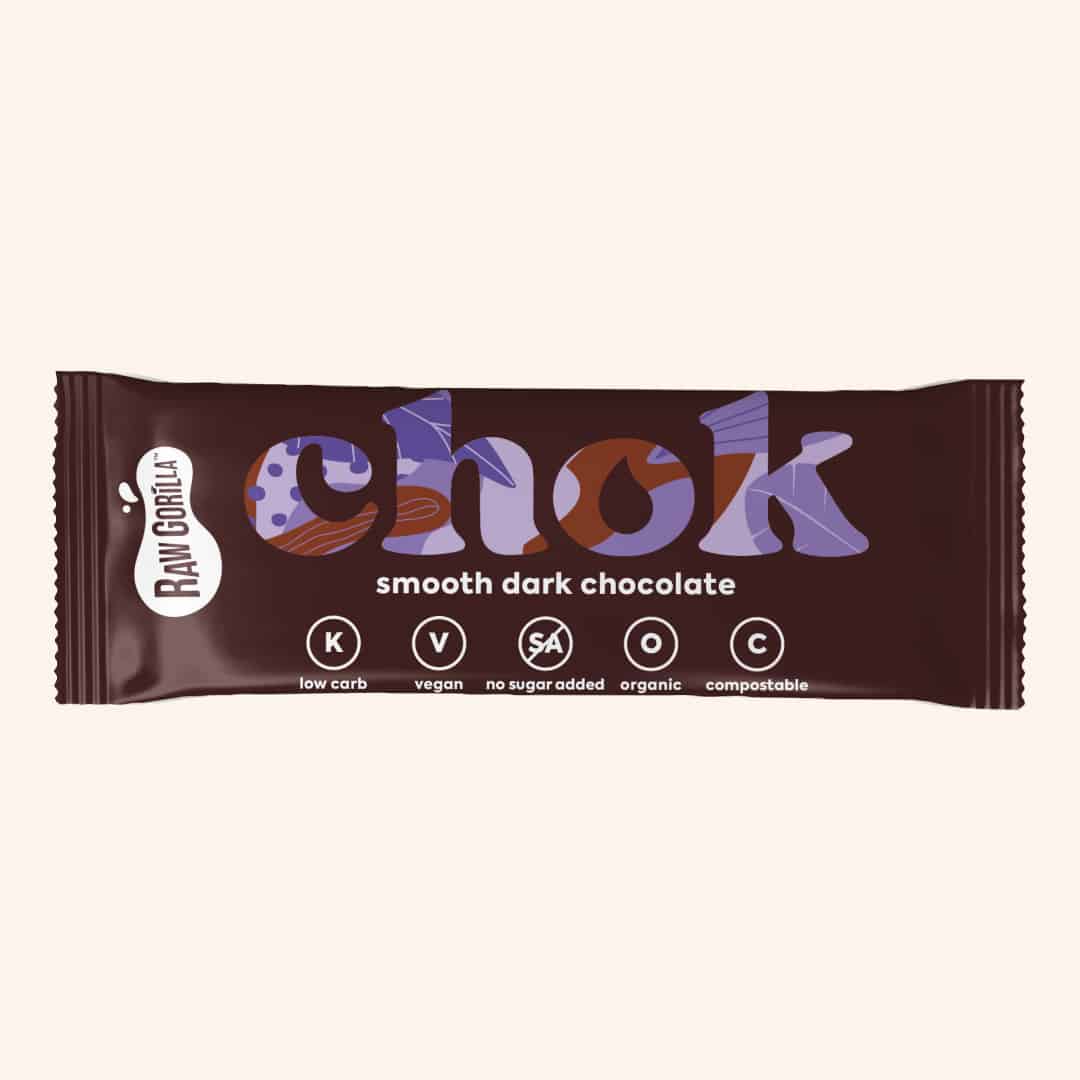 Choc Smooth Dark Chocolate - 35g raw gorilla smooth dark chocolate 35g bar