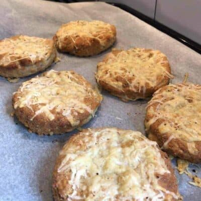six low carb cheese pastries cooked